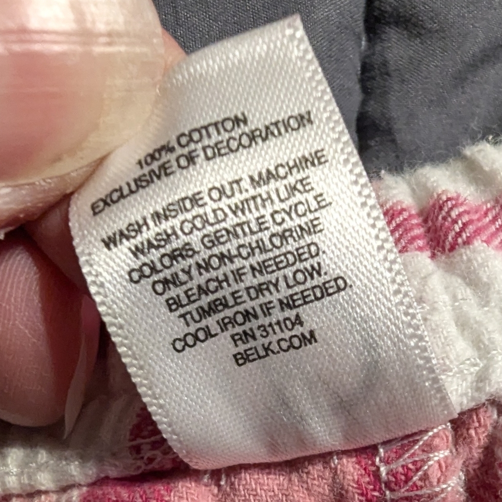 NEW DIRECTIONS Womens Pink and White button down Plaid Pajama Set size XL - Picture 5 of 15